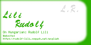lili rudolf business card
